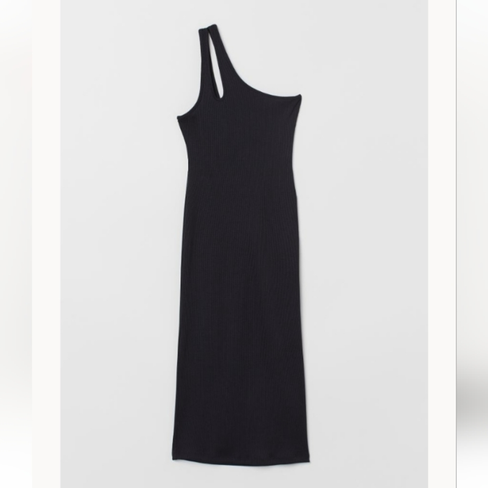 NWOT BLACK ONE SHOULDER DRESS